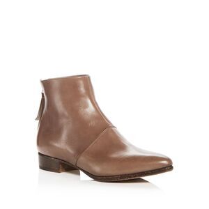 ALBERTO FERMANI Womens Creta Brown Bellina Block Heel Leather Heeled Boots 37.5